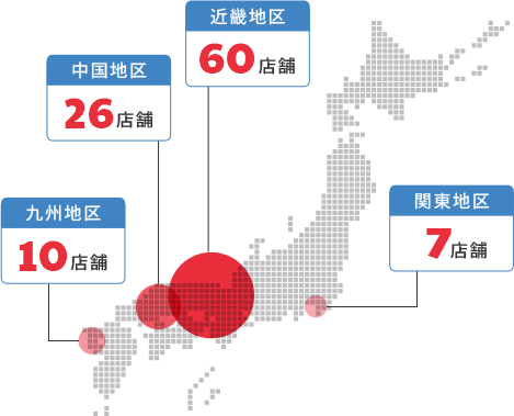 地域ごとの店舗数